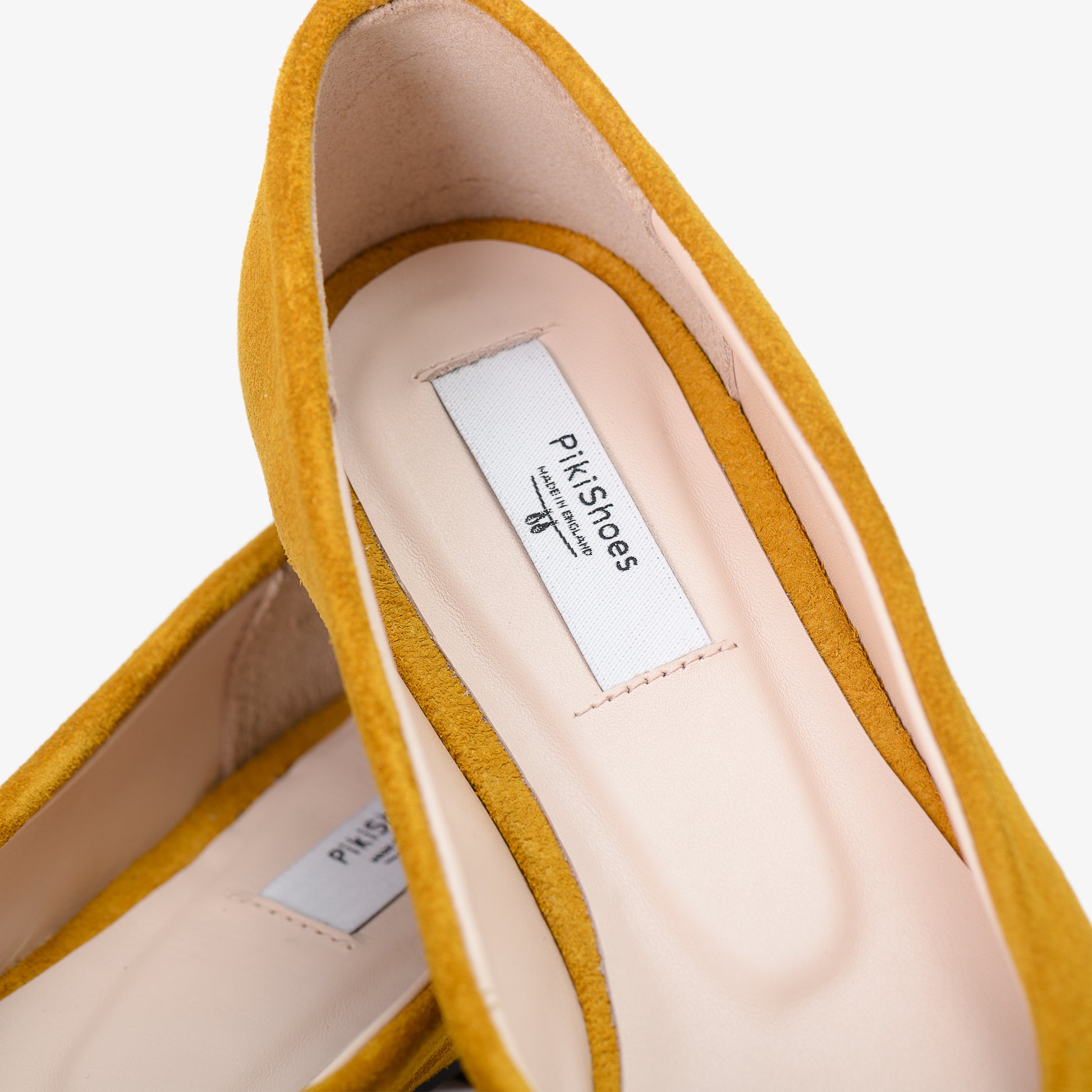 Yellow Suede Leather Flat Shoes